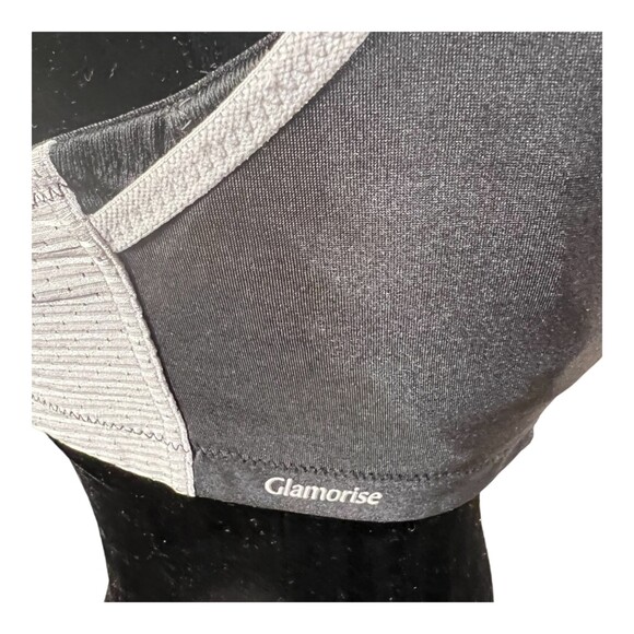 Glamorise Magic Lift Double Layer Sports Bra Grey Black Size 36 DD - Picture 5 of 6